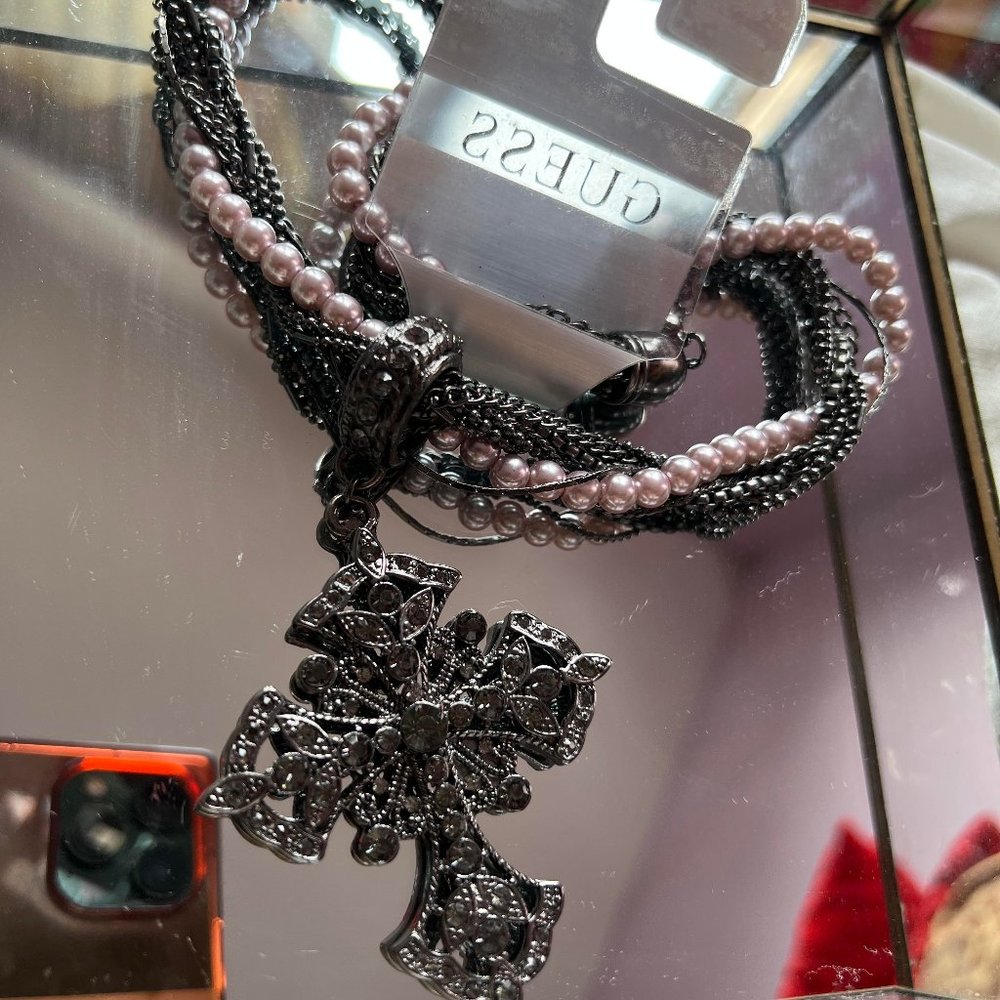 COPY - GUESS vintage big cross necklace
